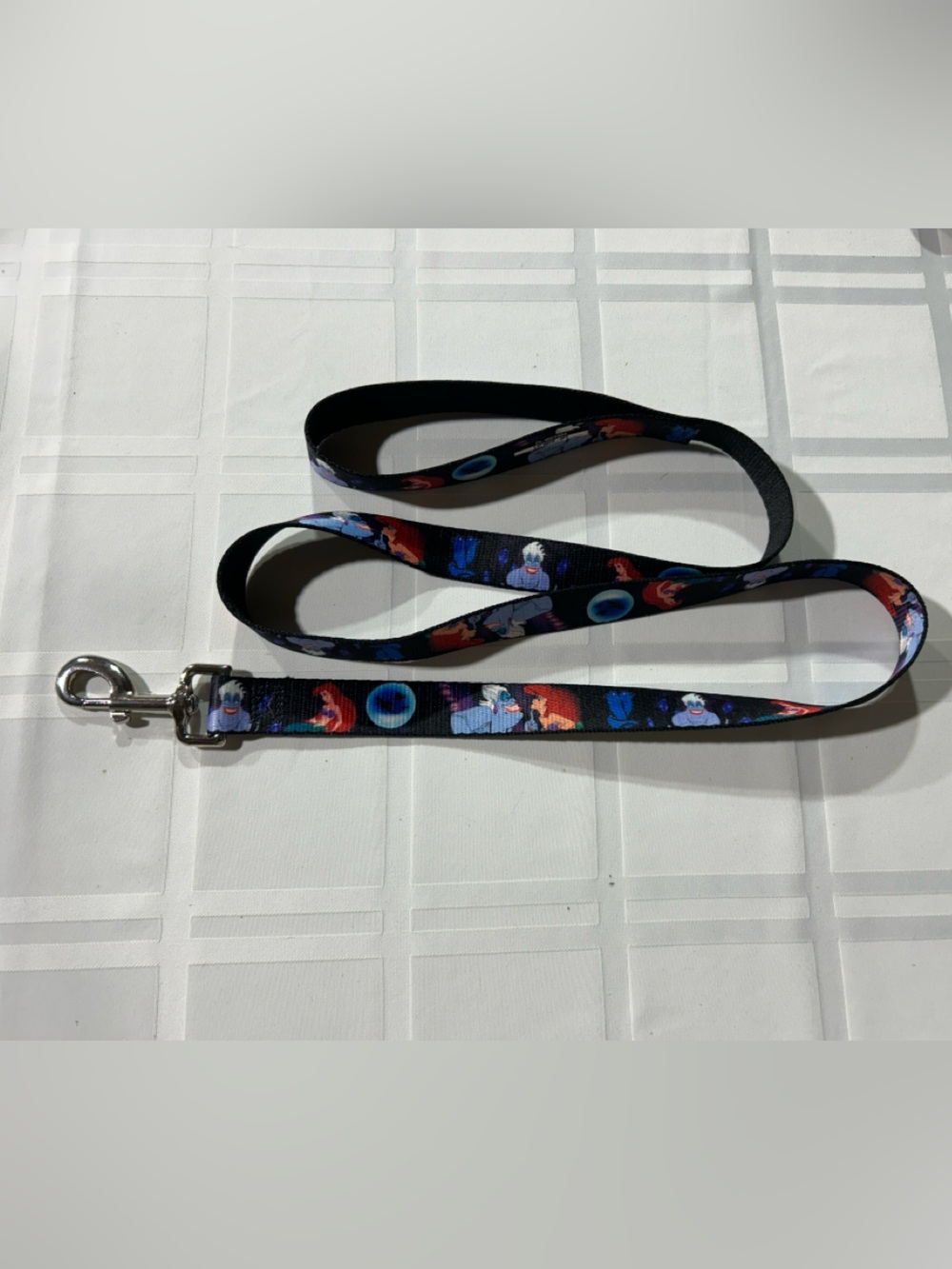 Ariel the Mermaid and Ursula Buckle-Down Black Dog Leash